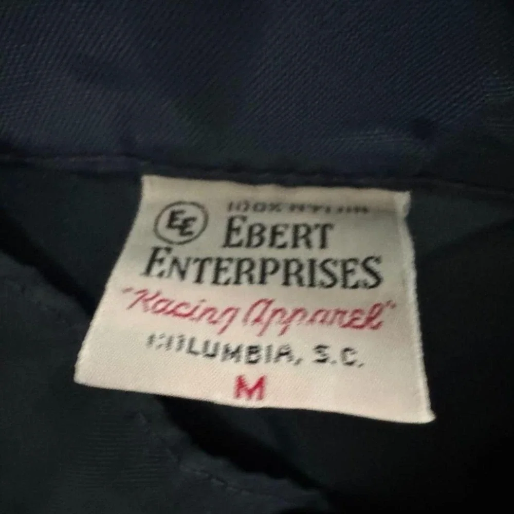 Vintage 80s Auburn Tigers Racing Windbreaker Jacket Navy Orange Ebert Mens M